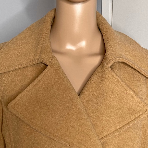 Sandra Angelozzi Women's Tan 78% Wool Belted Coat - Size 38 - Pre-Owned - Picture 6 of 15